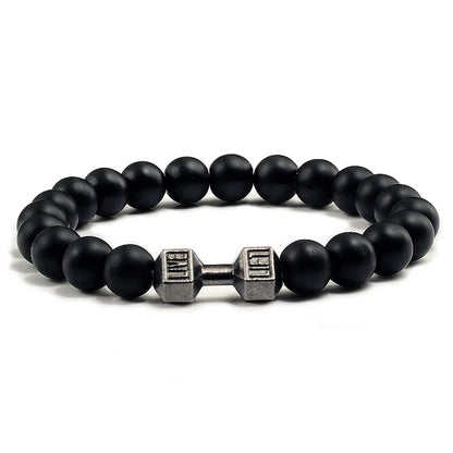 Natural Stone Dumbbell Bead Bracelet for Men & Women