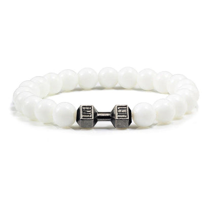 Natural Stone Dumbbell Bead Bracelet for Men & Women