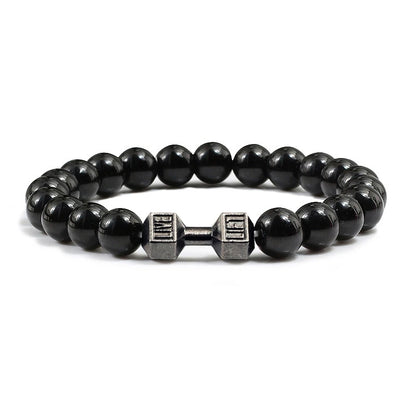 Natural Stone Dumbbell Bead Bracelet for Men & Women